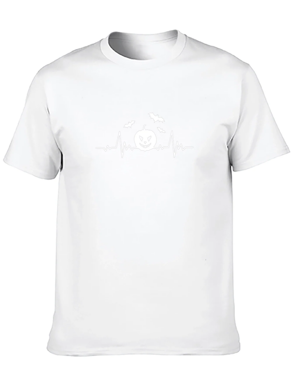 Halloween Heartbeat T-Shirt - Spooky Bat & Pumpkin Design product image 9