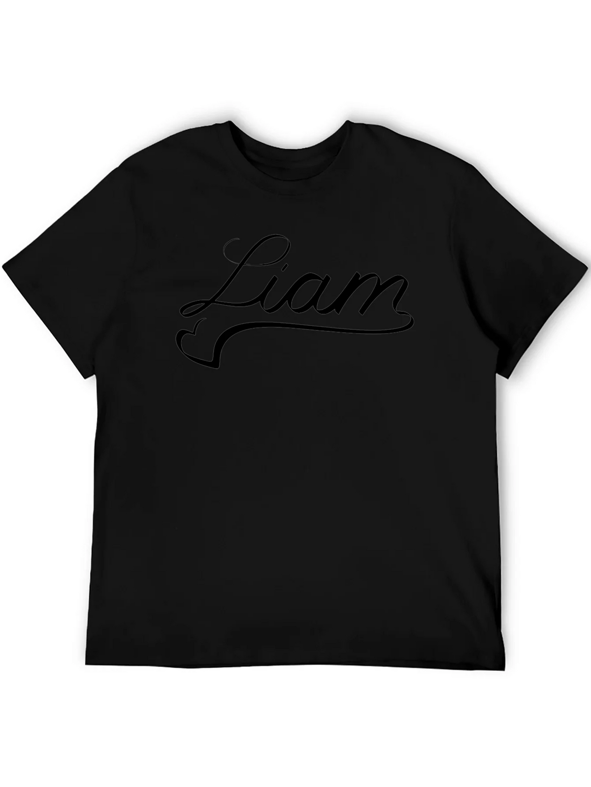 Liam Script Black T-Shirt - Stylish & Comfortable product image 3