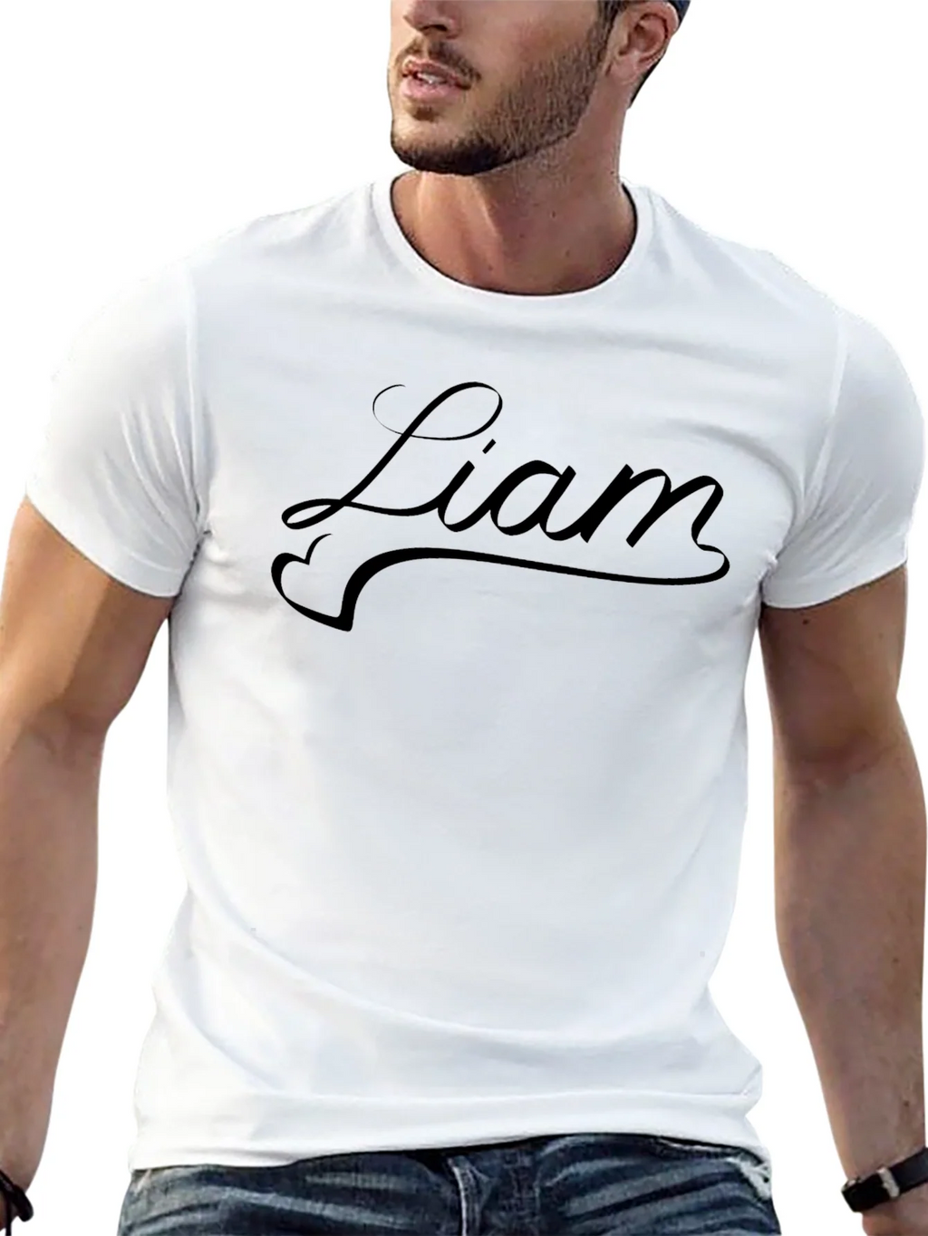 Liam Script Black T-Shirt - Stylish & Comfortable product image 8