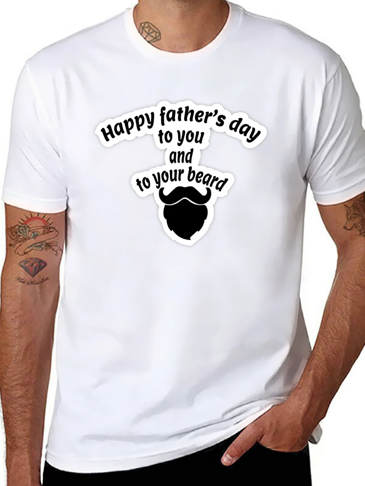 Funny Fathers Day Beard T-Shirt product image 1