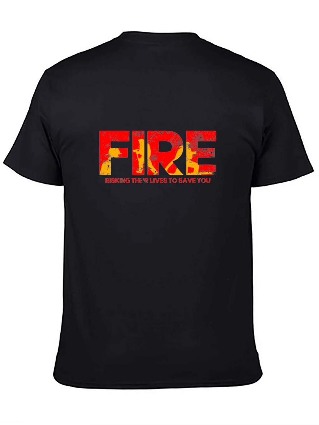 Firefighter Tribute Graphic Tee - Risking Lives to Save You product image 4