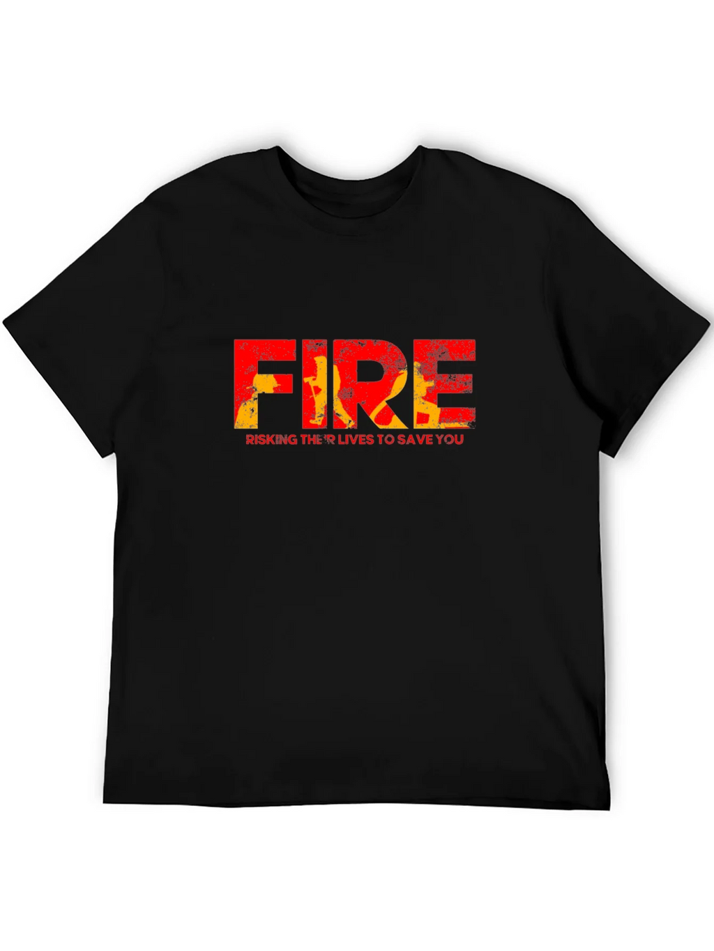 Firefighter Tribute Graphic Tee - Risking Lives to Save You product image 5