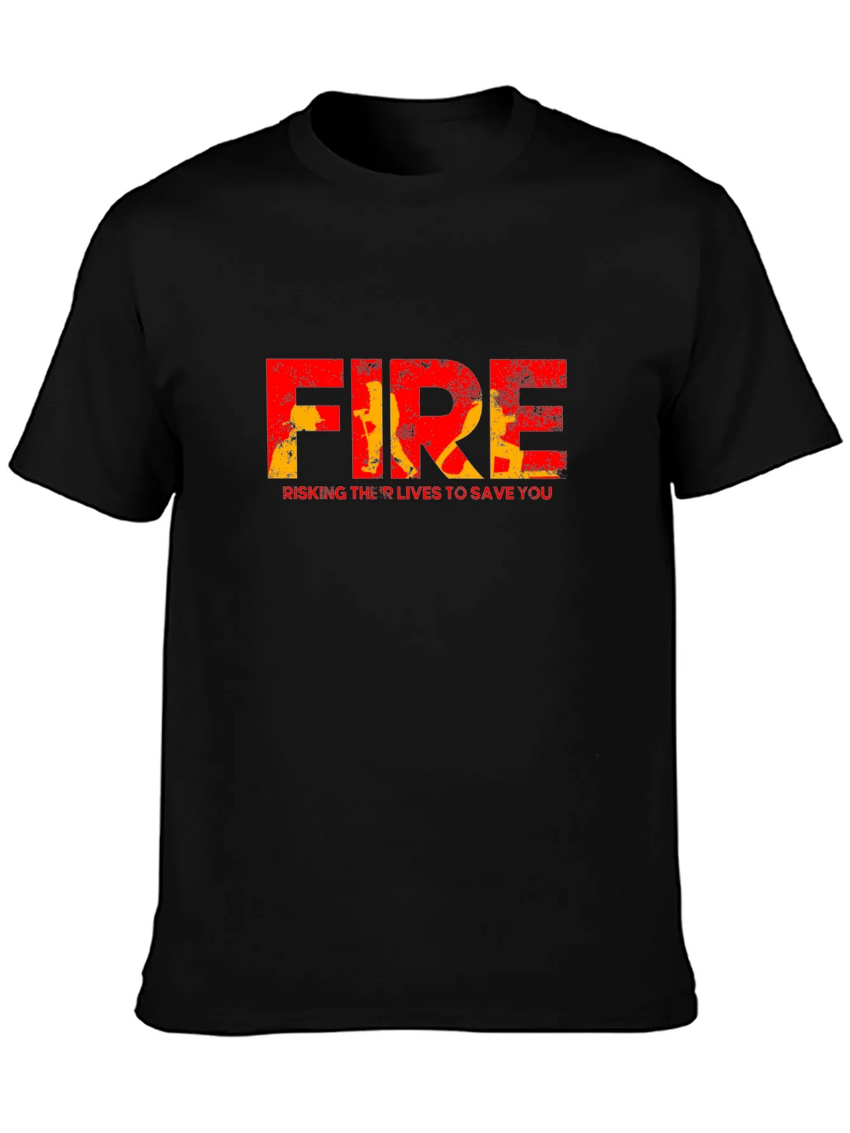Firefighter Tribute Graphic Tee - Risking Lives to Save You product image 3
