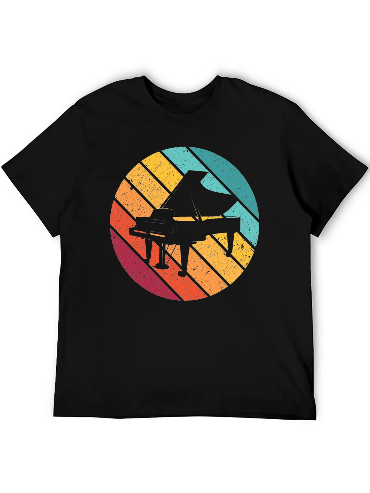 Retro Piano Graphic Tee - Black product image 5