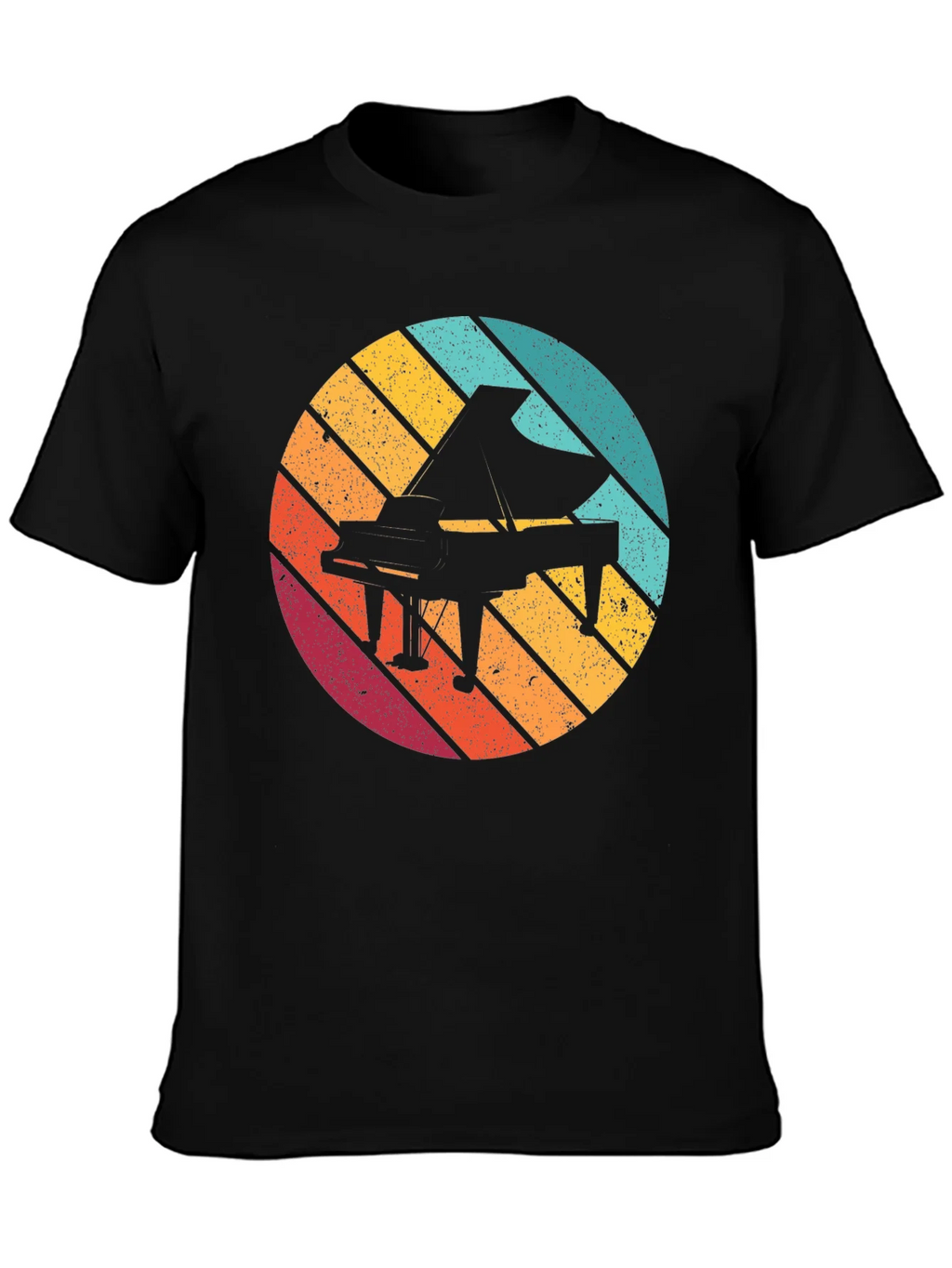 Retro Piano Graphic Tee - Black product image 3