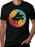 Retro Piano Graphic Tee - Black product image 1