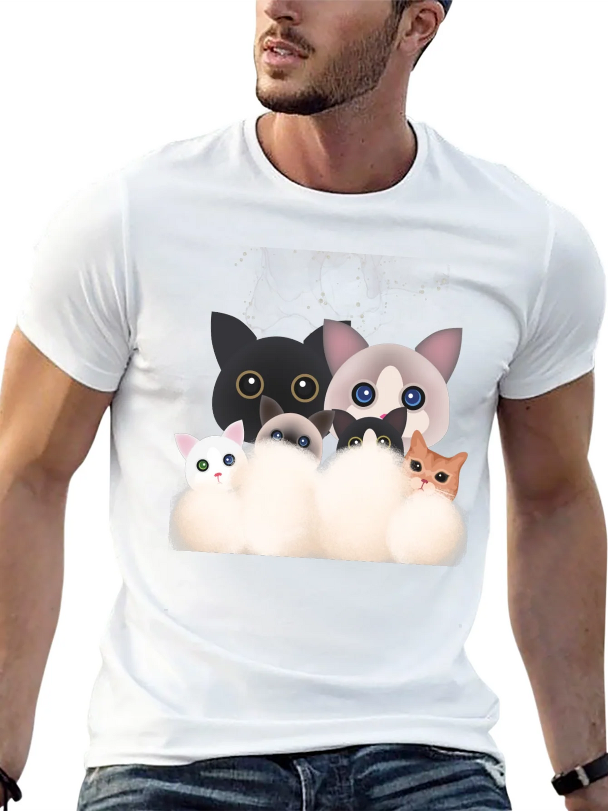 Cute Cartoon Cat T-Shirt product image 12