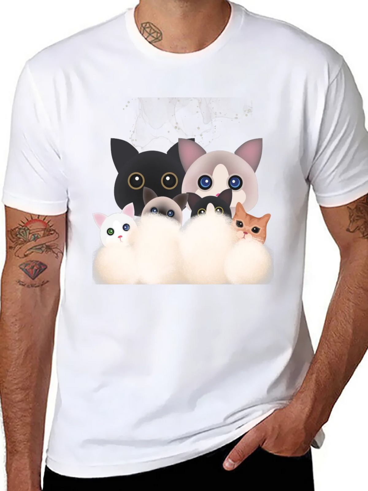 Cute Cartoon Cat T-Shirt product image 7