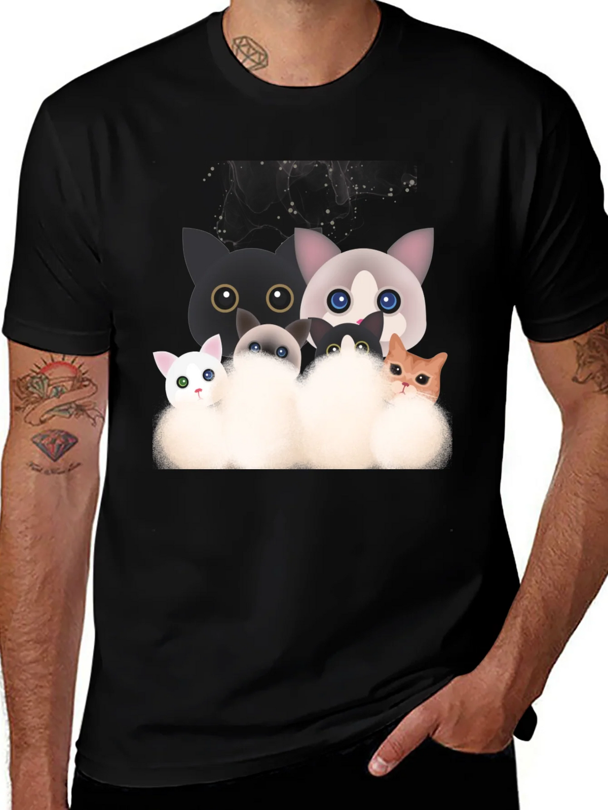 Cute Cartoon Cat T-Shirt product image 1