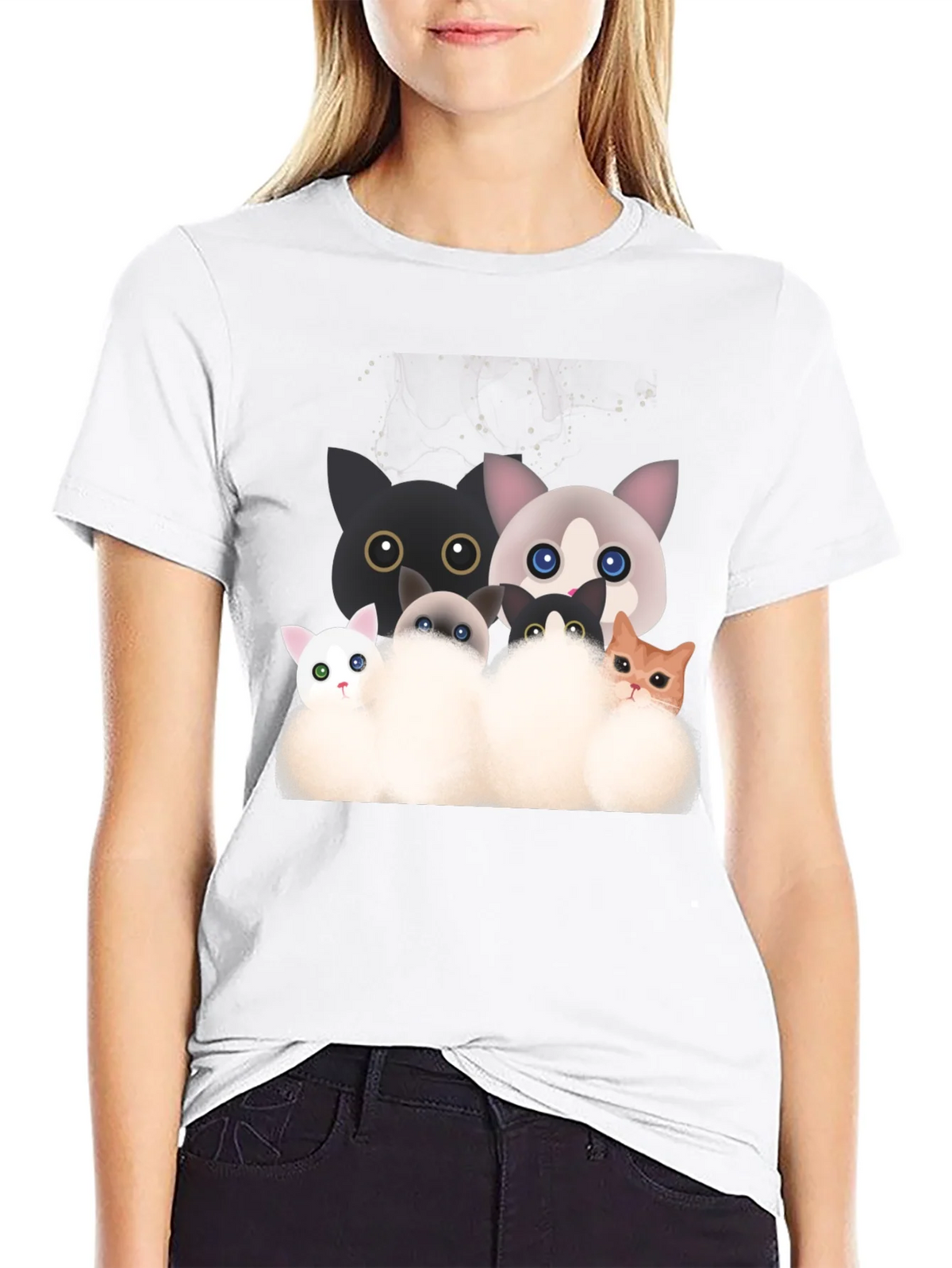 Cute Cartoon Cat T-Shirt product image 8