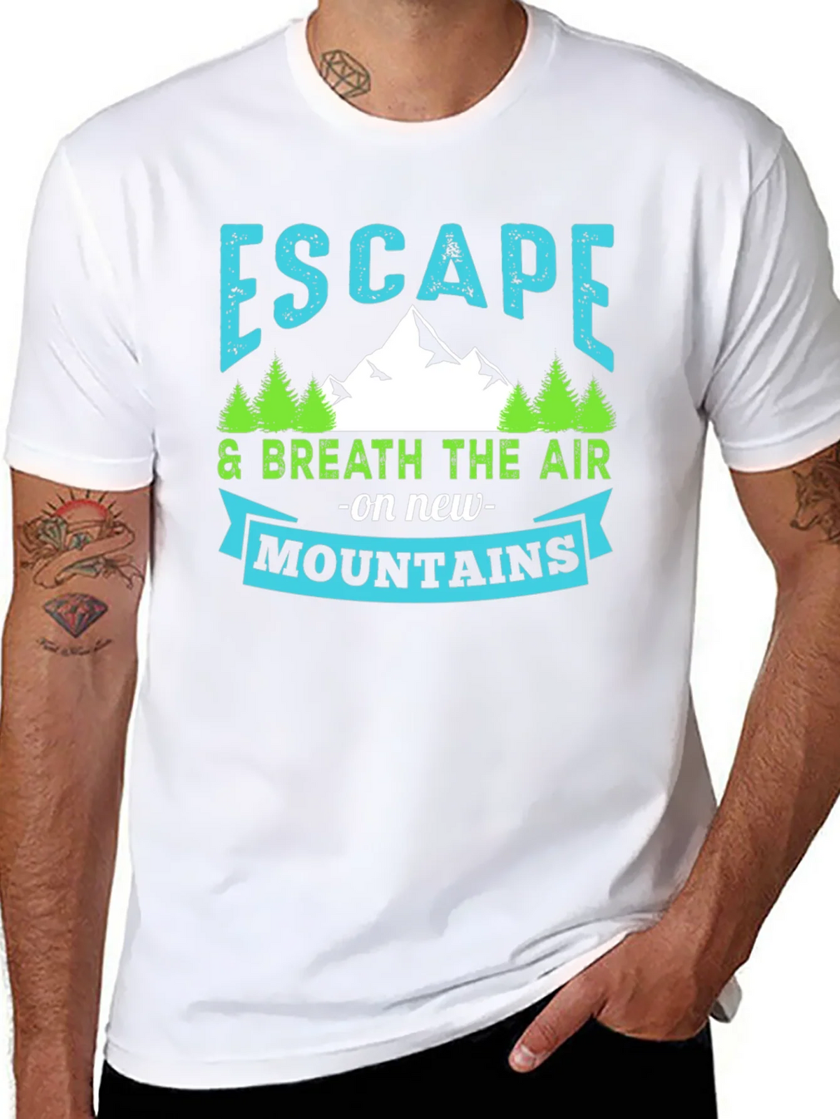 Escape to the Mountains Graphic T-Shirt product image 7