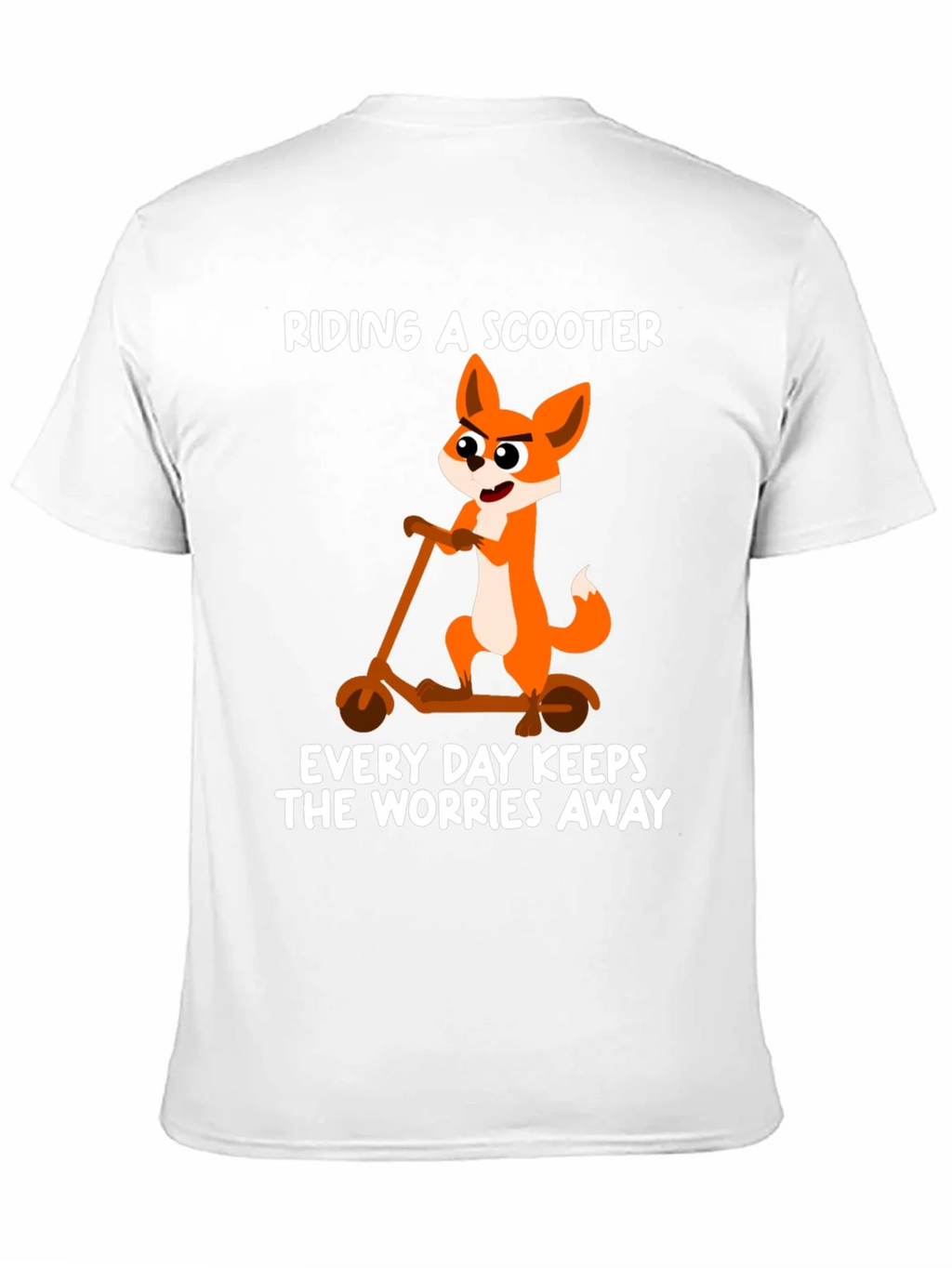 Riding Scooter Fox Graphic Tee - Every Day Keeps Worries product image 4