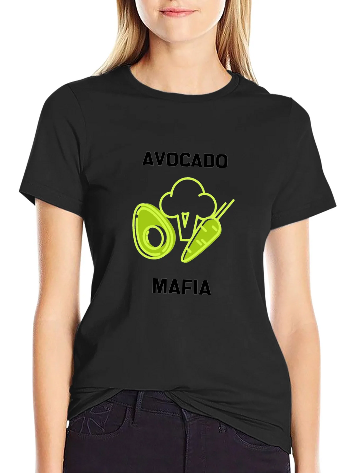 Avocado Mafia Black Graphic T-Shirt product image 2