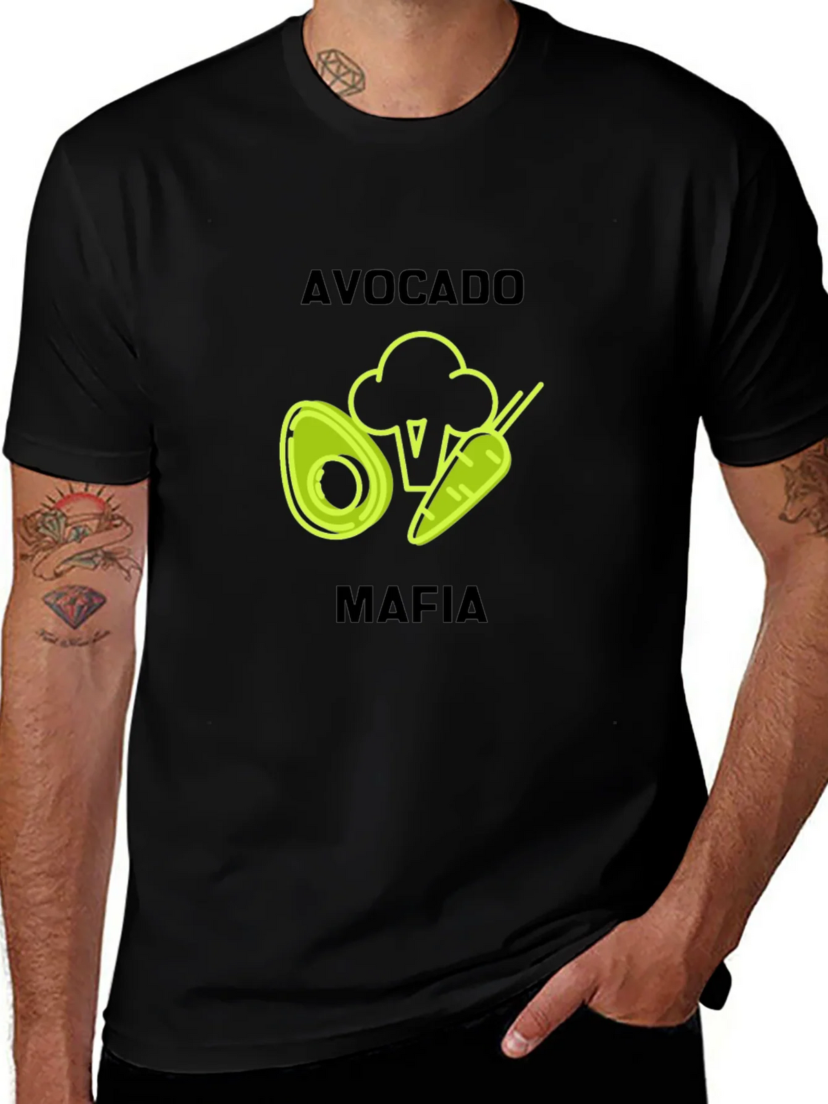 Avocado Mafia Black Graphic T-Shirt product image 1