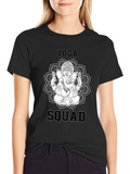 Yoga Squad Graphic T-Shirt - Black product image 1