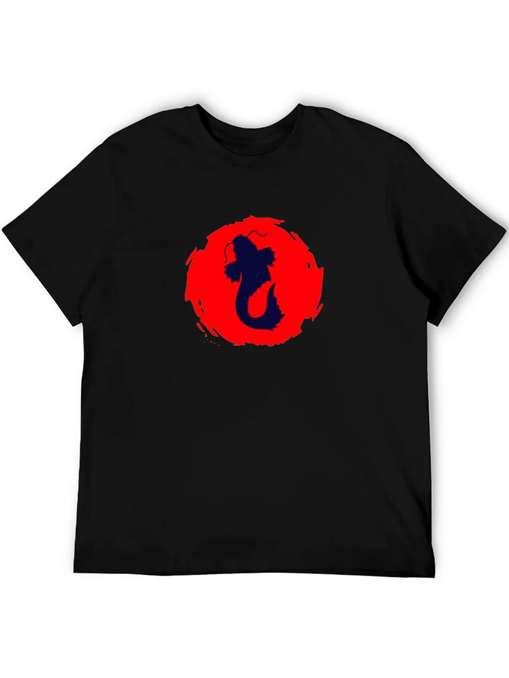 Koi Fish Graphic Black T-Shirt product image 5