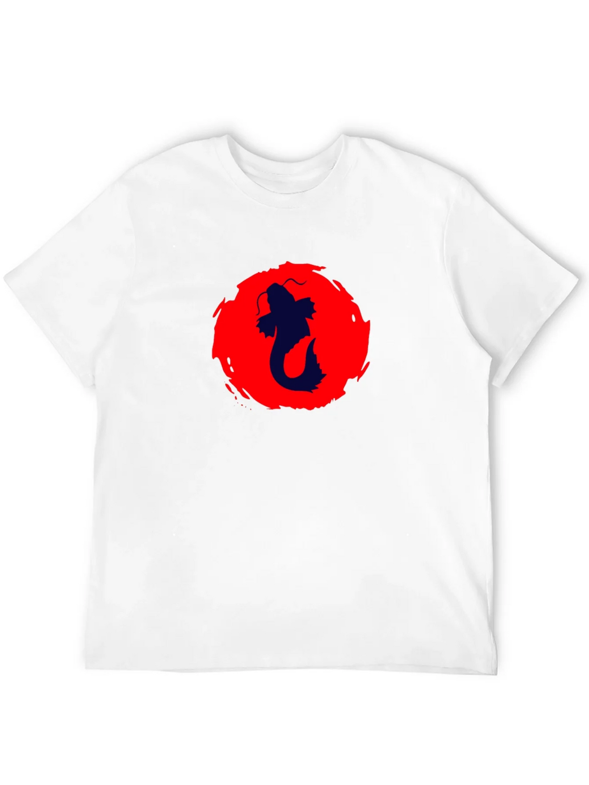 Koi Fish Graphic Black T-Shirt product image 11