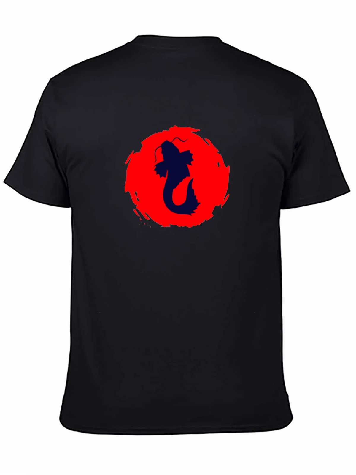 Koi Fish Graphic Black T-Shirt product image 4
