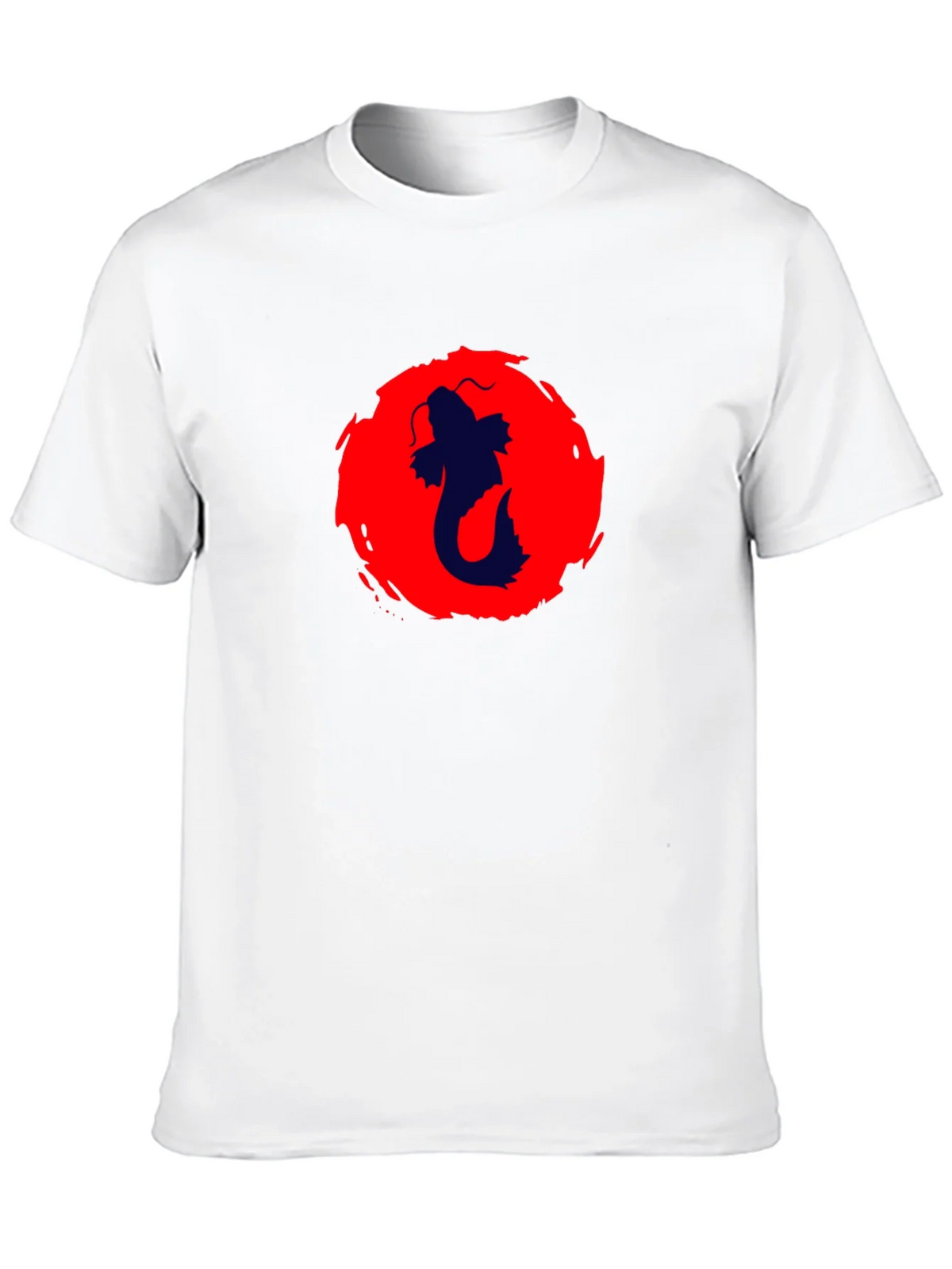 Koi Fish Graphic Black T-Shirt product image 9