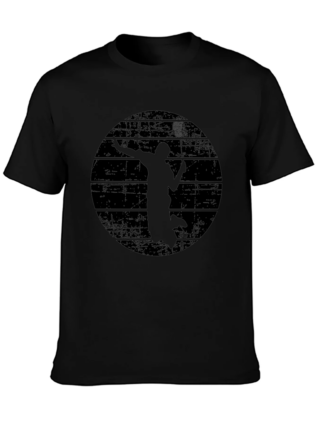 Mens Black Badminton Graphic T-Shirt product image 2