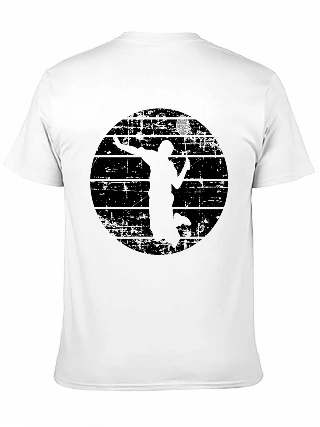 Mens Black Badminton Graphic T-Shirt product image 8