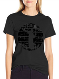 Mens Black Badminton Graphic T-Shirt product image 1
