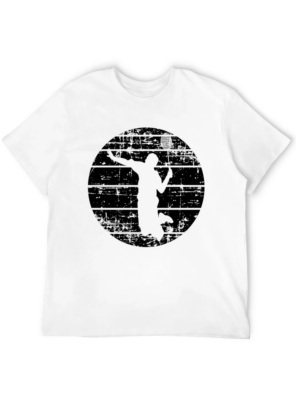 Mens Black Badminton Graphic T-Shirt product image 9