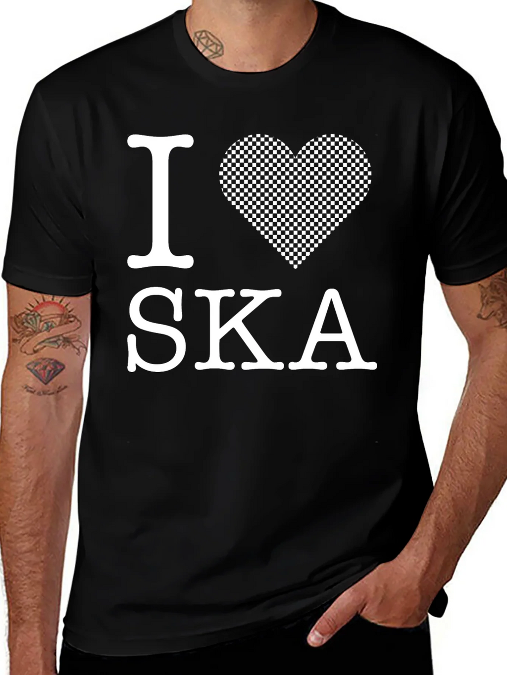 I Love Ska Graphic T-Shirt - Black product image 1