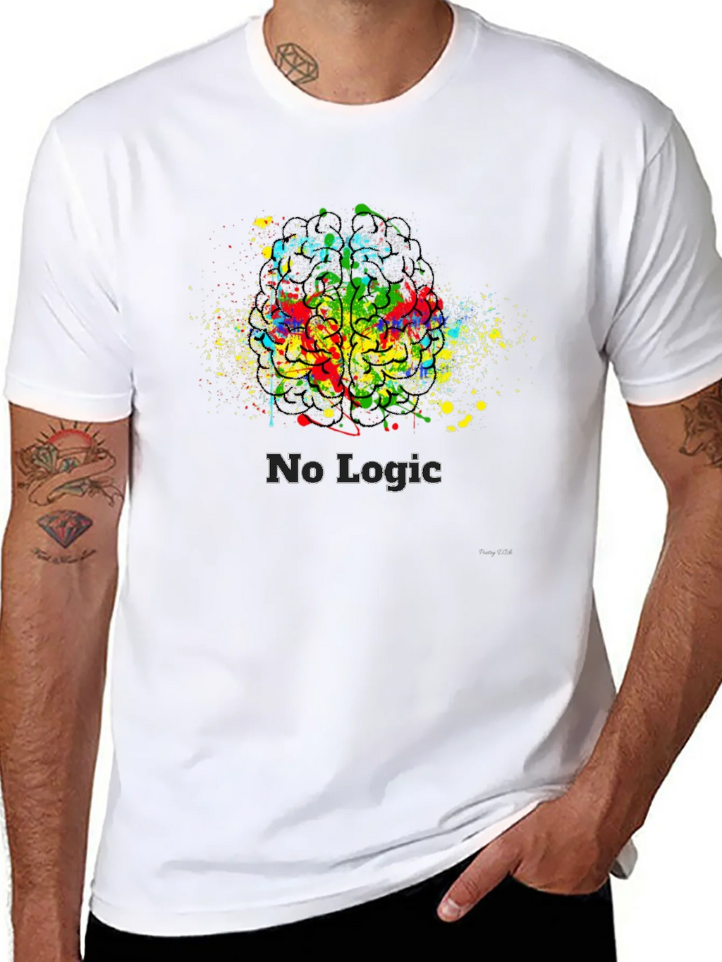 Abstract Brain No Logic T-Shirt product image 7