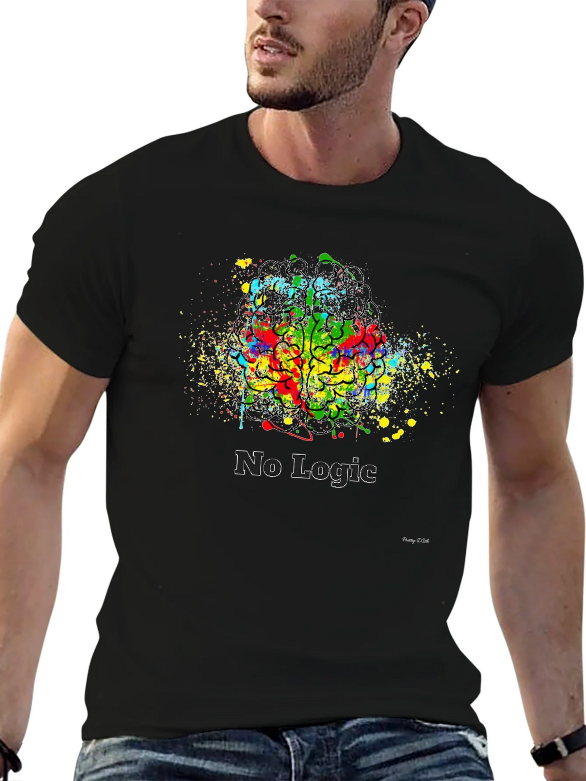 Abstract Brain No Logic T-Shirt product image 6