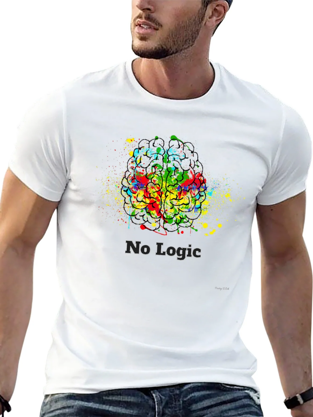 Abstract Brain No Logic T-Shirt product image 12