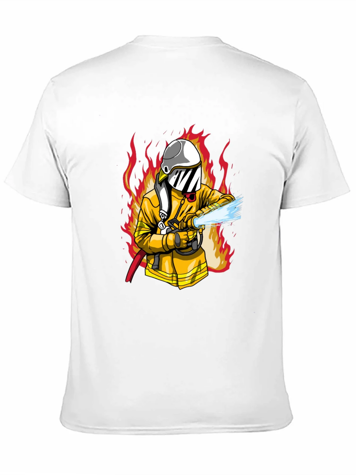 Firefighter Graphic Print Black T-Shirt product image 10