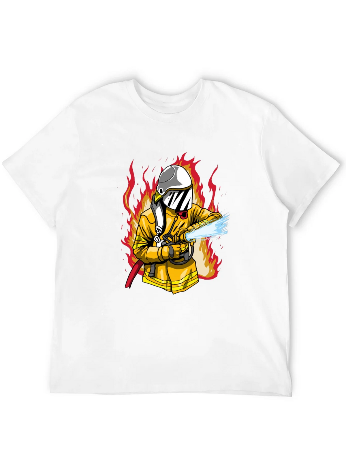 Firefighter Graphic Print Black T-Shirt product image 11