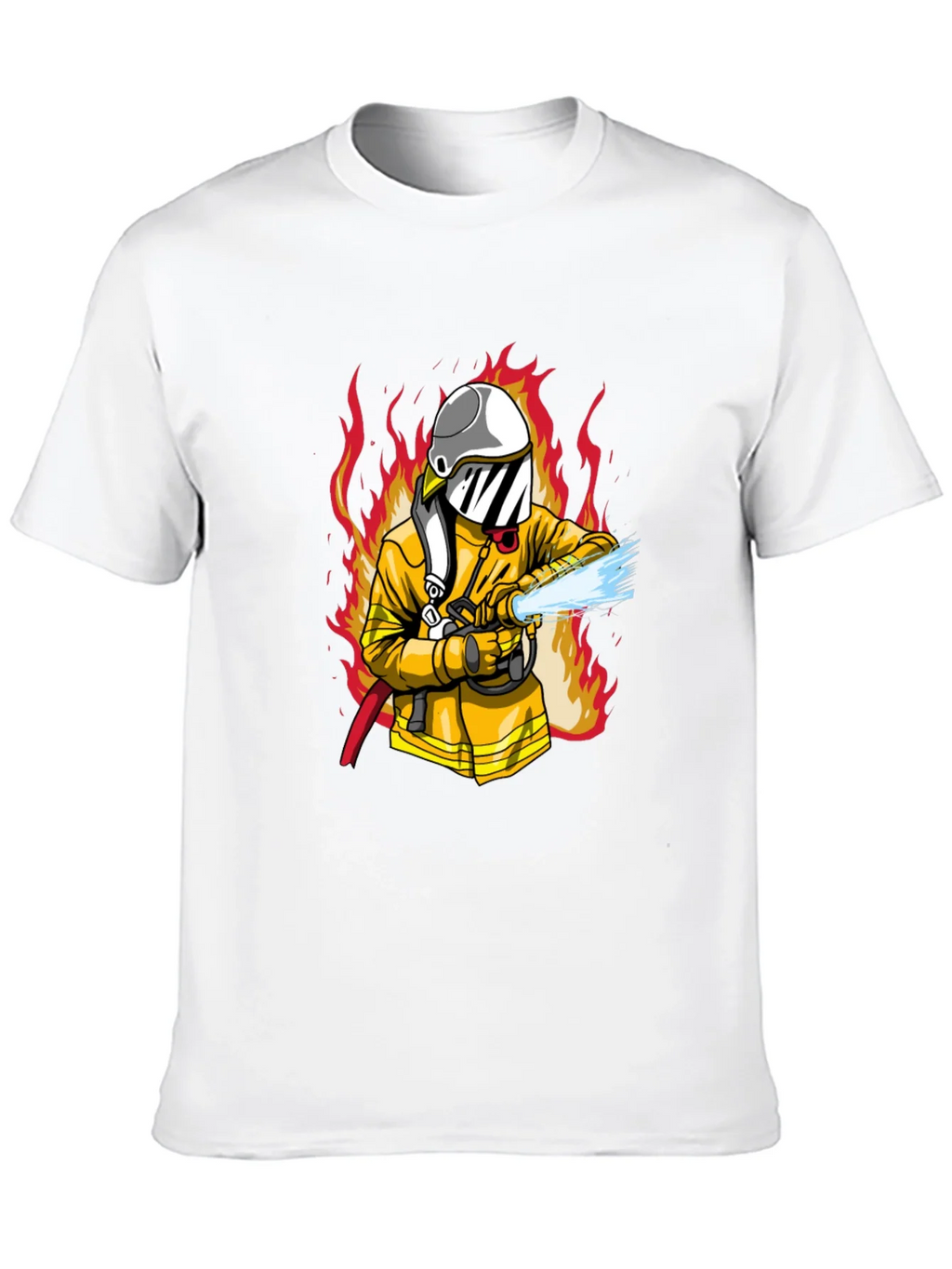 Firefighter Graphic Print Black T-Shirt product image 9