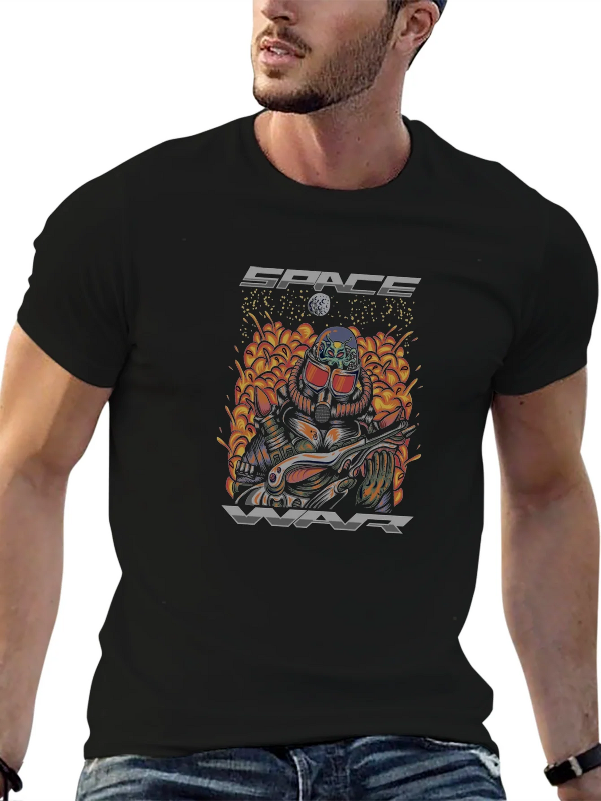 Space War Graphic Tee - Sci-Fi T-Shirt product image 6