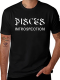 Pisces Introspection Black Graphic T-Shirt product image 1
