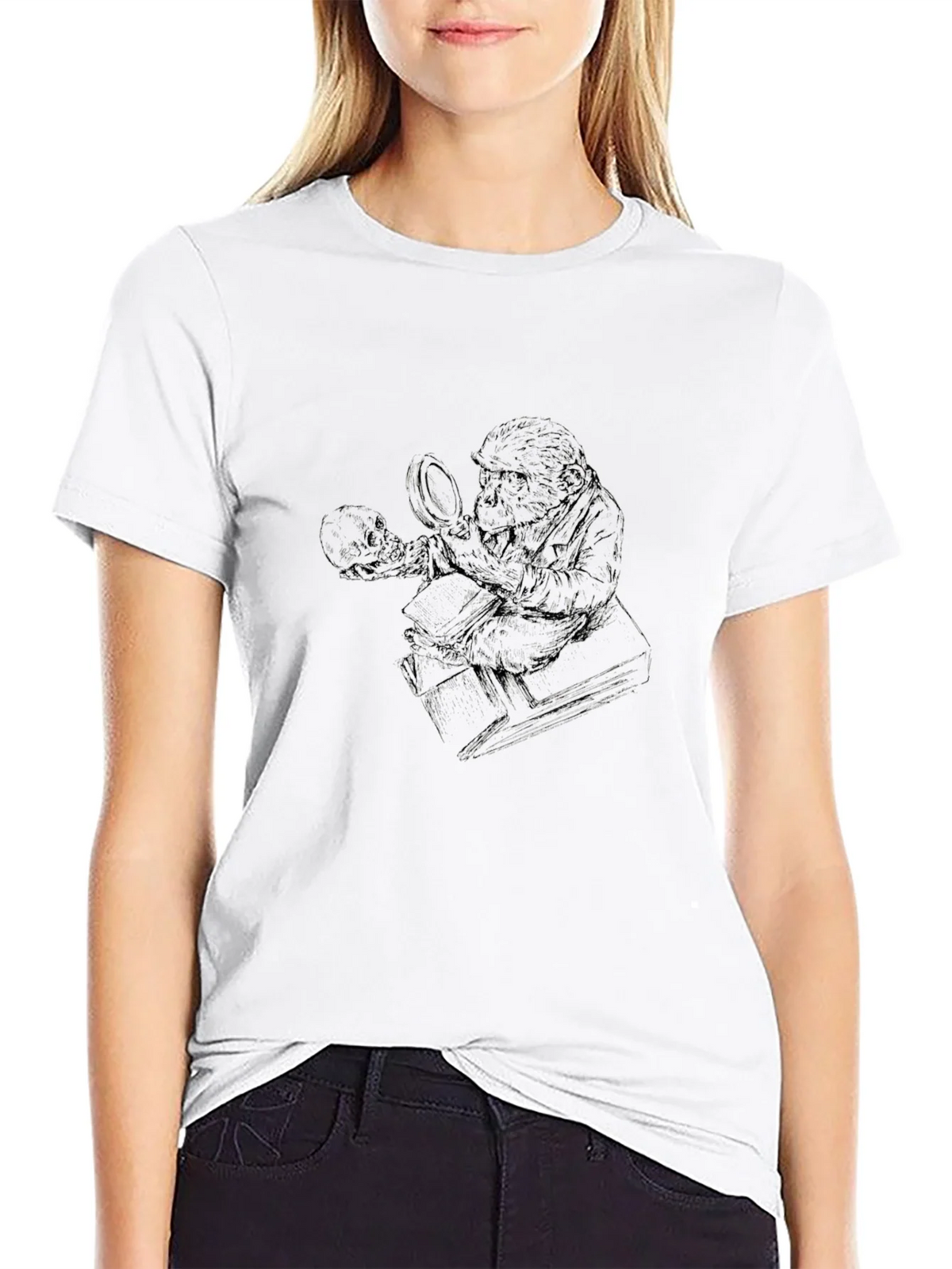 Intricate Santa Graphic Print Black T-Shirt product image 1
