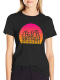 Retro Sunset Rollercoaster T-Shirt product image 1