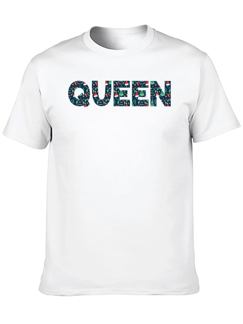 Queen Christmas Pattern Black T-Shirt product image 7