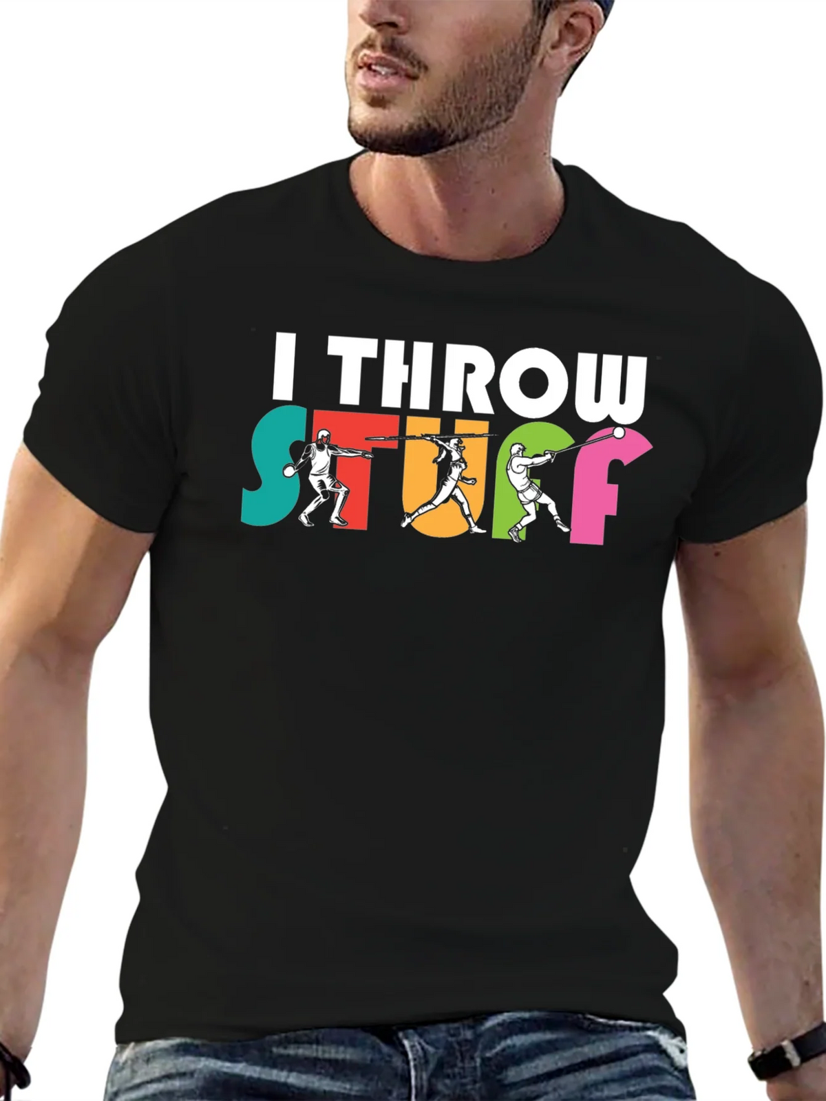 I Throw Stuff T-Shirt product image 6