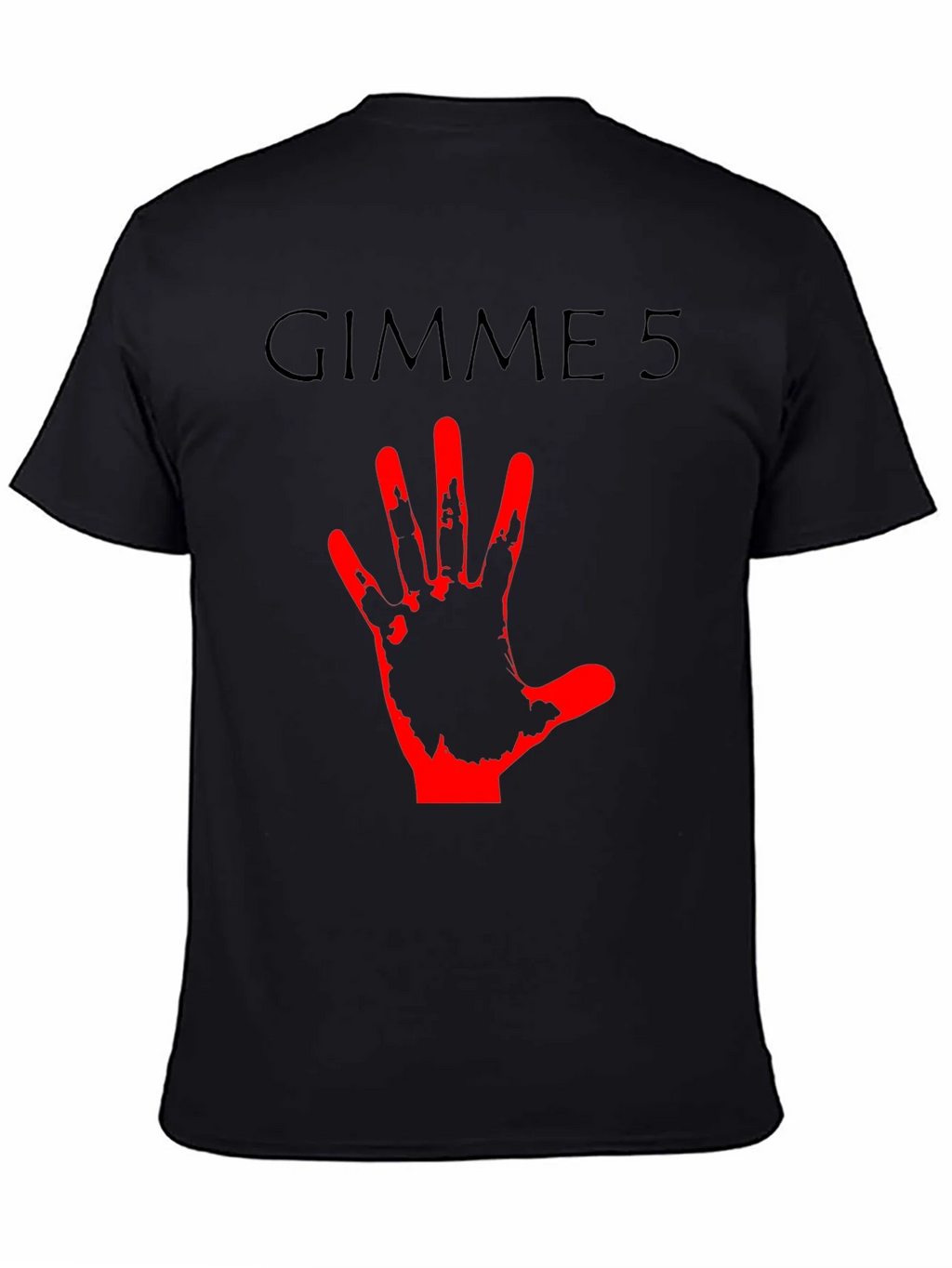 Gimme 5 Graphic Tee - Black Crew Neck T-Shirt product image 4