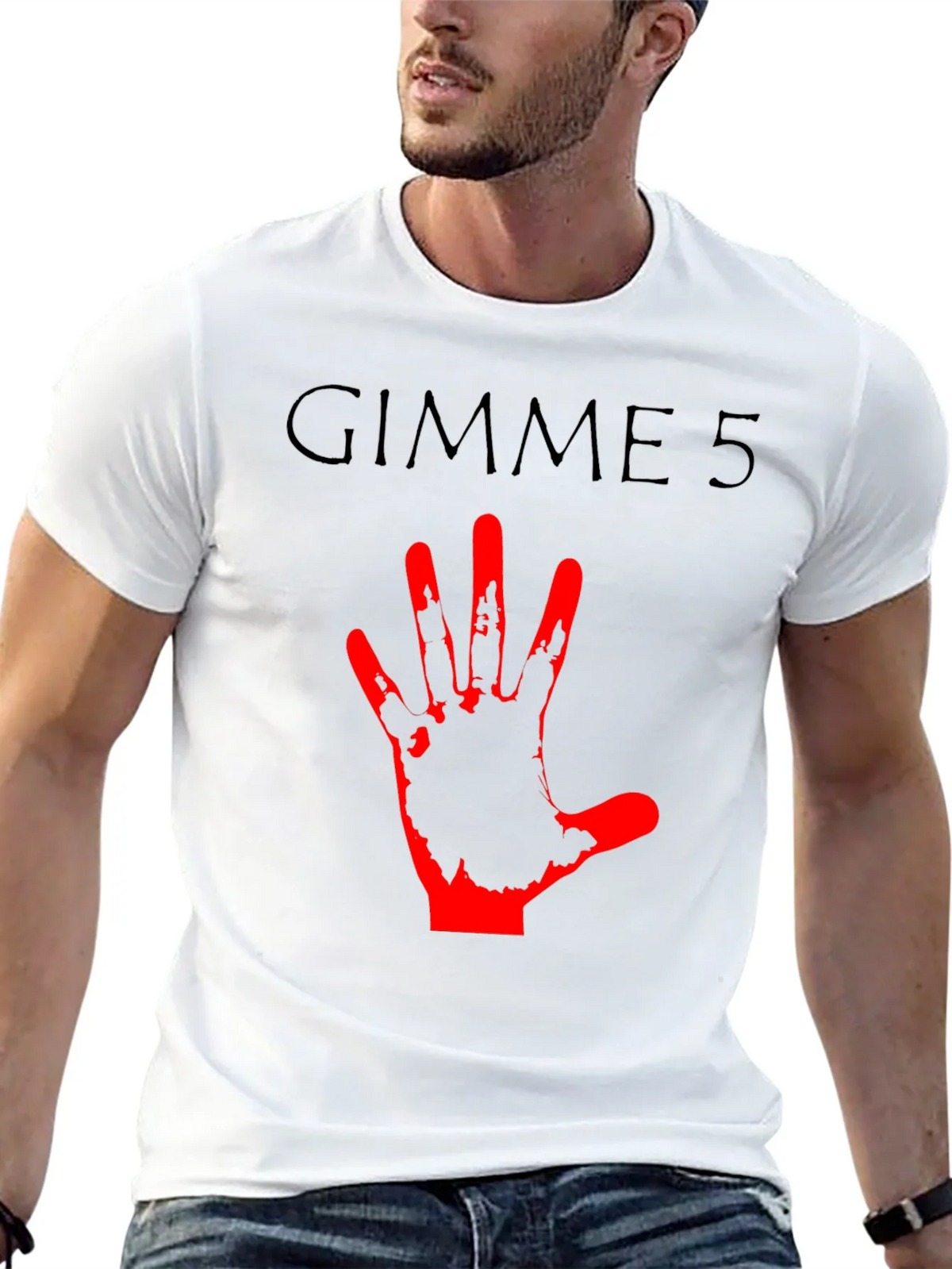 Gimme 5 Graphic Tee - Black Crew Neck T-Shirt product image 12