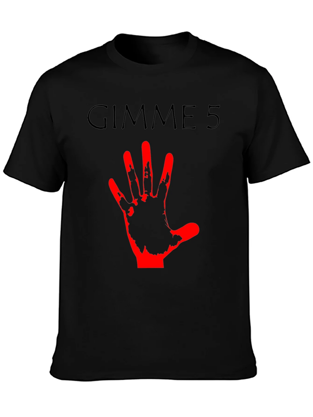Gimme 5 Graphic Tee - Black Crew Neck T-Shirt product image 3