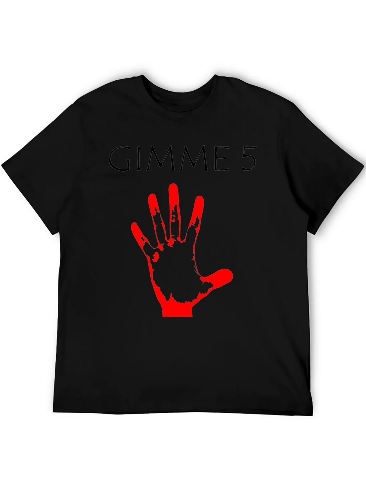 Gimme 5 Graphic Tee - Black Crew Neck T-Shirt product image 5