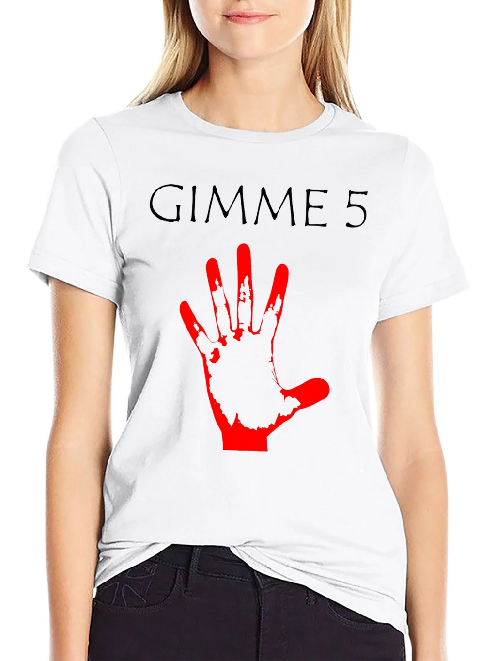 Gimme 5 Graphic Tee - Black Crew Neck T-Shirt product image 8