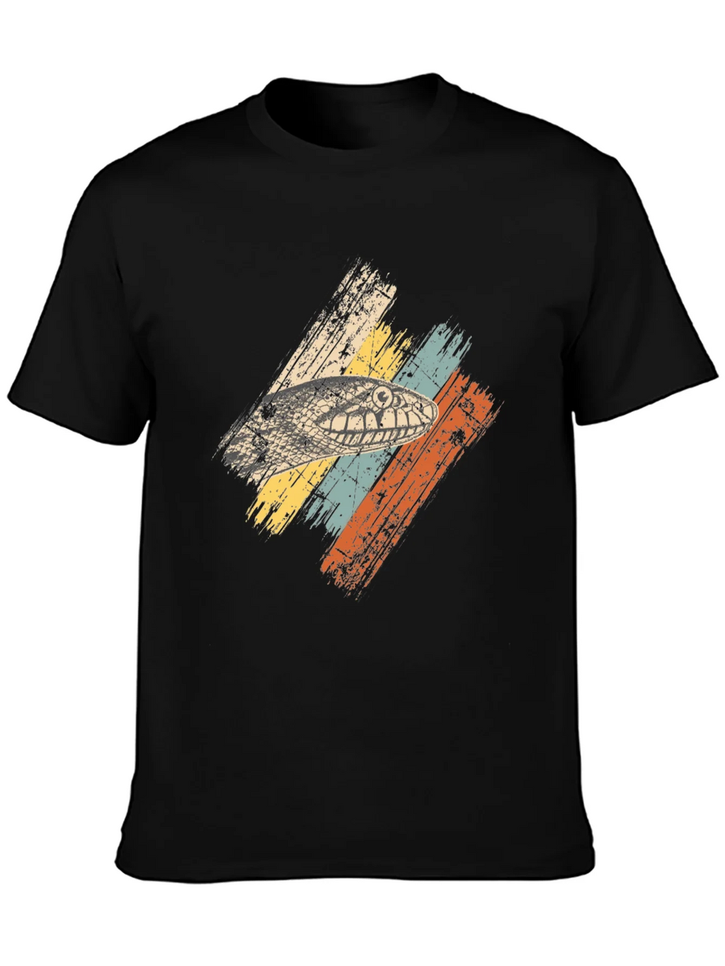 Retro Snake Head Graphic Tee - Black product image 3