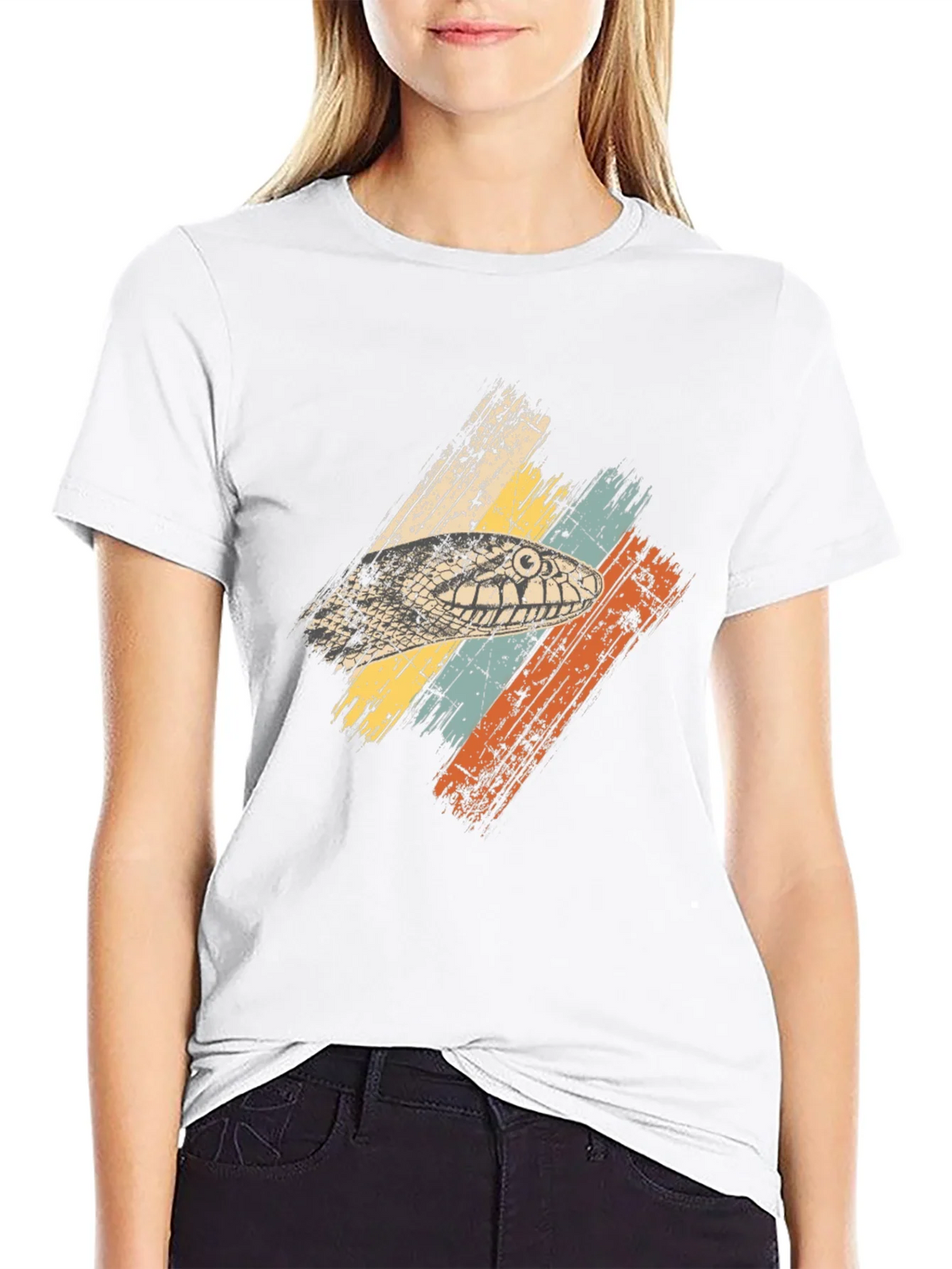 Retro Snake Head Graphic Tee - Black product image 8