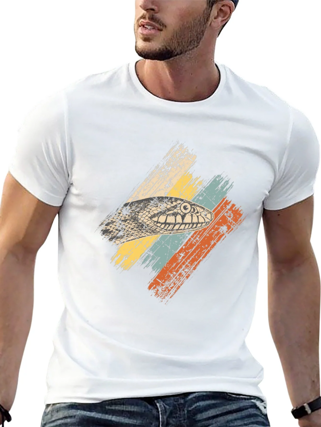 Retro Snake Head Graphic Tee - Black product image 12