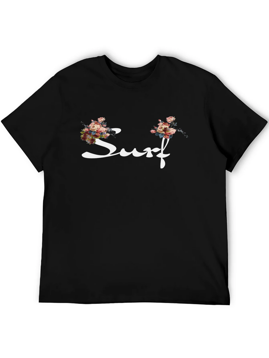 Floral Surf Graphic Tee - Stylish Mens Black T-Shirt product image 5