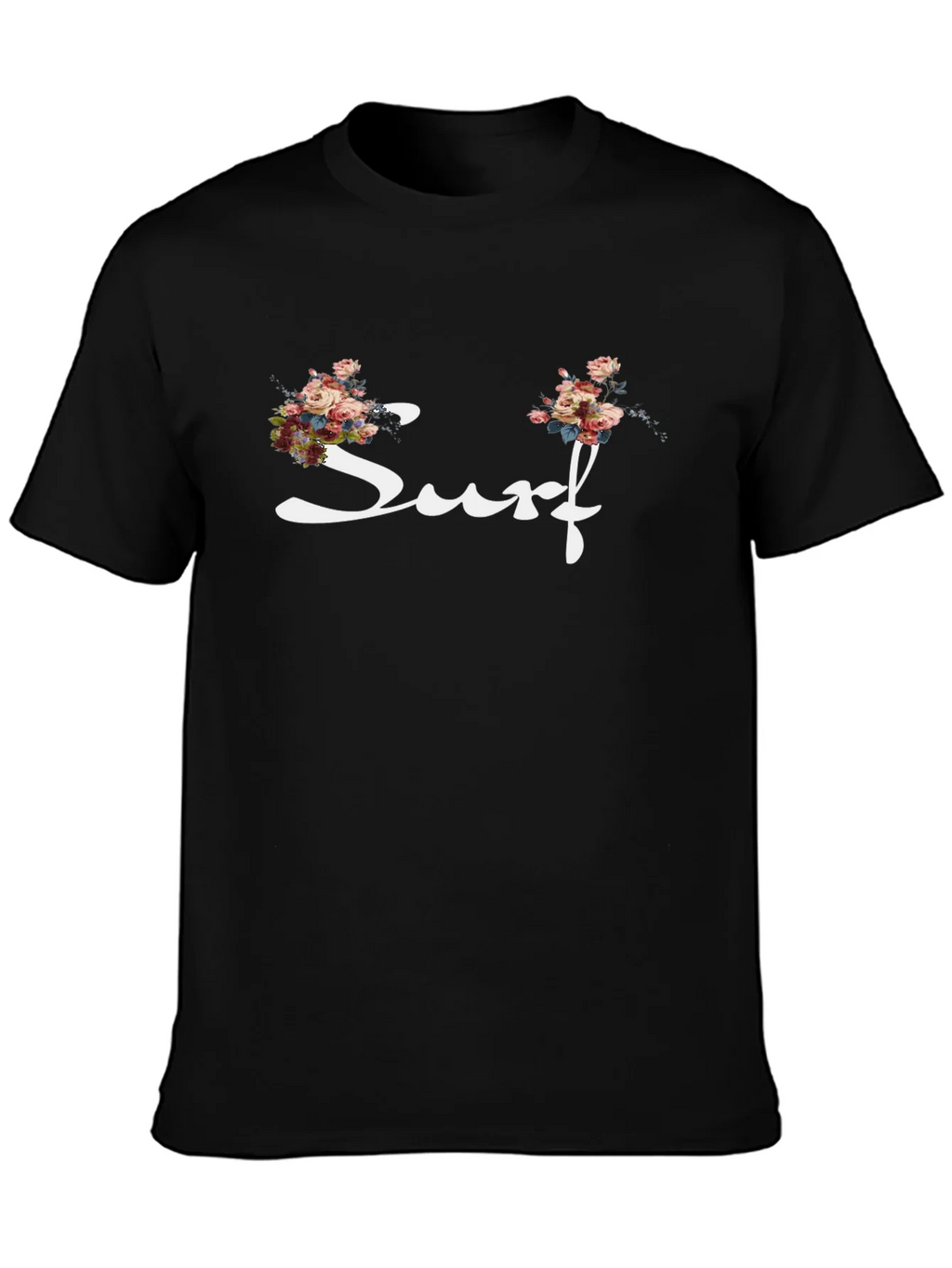 Floral Surf Graphic Tee - Stylish Mens Black T-Shirt product image 3